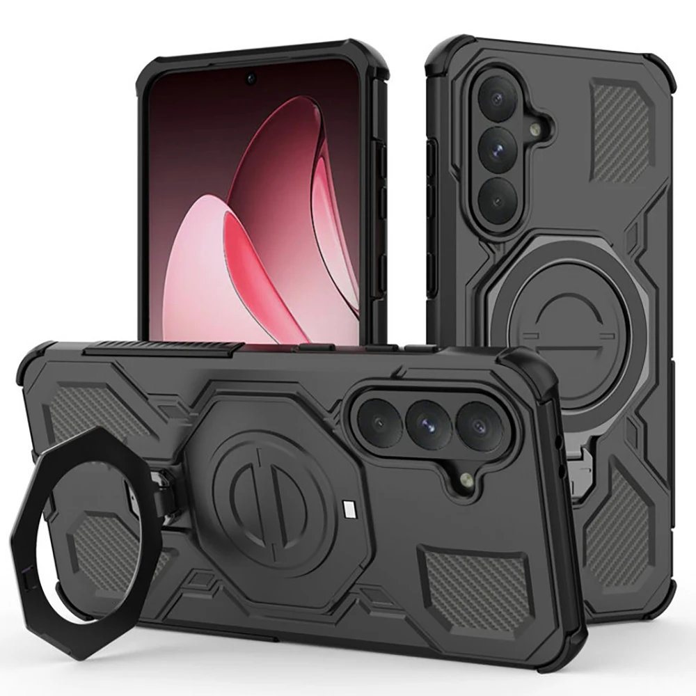 A56 A 26 16 06 A17 5G حافظة فاخرة لهاتف سامسونج جالاكسي A56 درع مغناطيسي خلفي Funda لهاتف جالاكسي A06 A16 A26 A56 A55 A17 غطاء حلقي #1