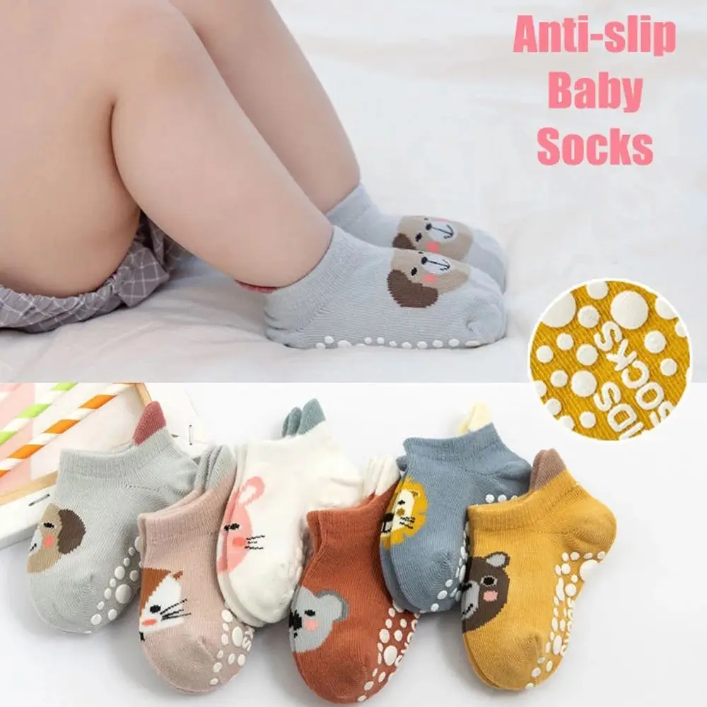 1-3 Years old Cute Autumn Summer Cotton Cartoon Spring Infant Accessories Baby Socks Anti Slip Sole Newborn Floor Socks