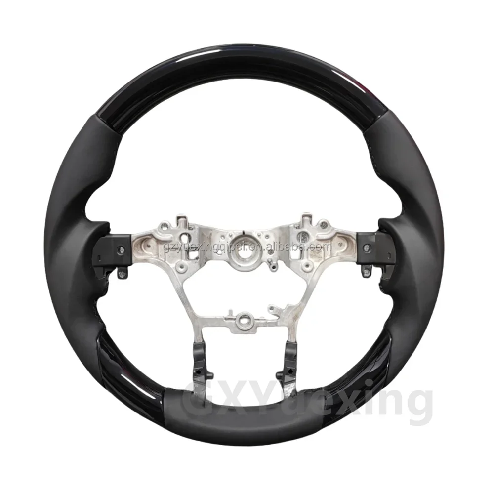 Hot Sell Piano Black Wood Steering Wheel Core for Toyota Hilux Fortuner LC79 with Real Leather Accessories