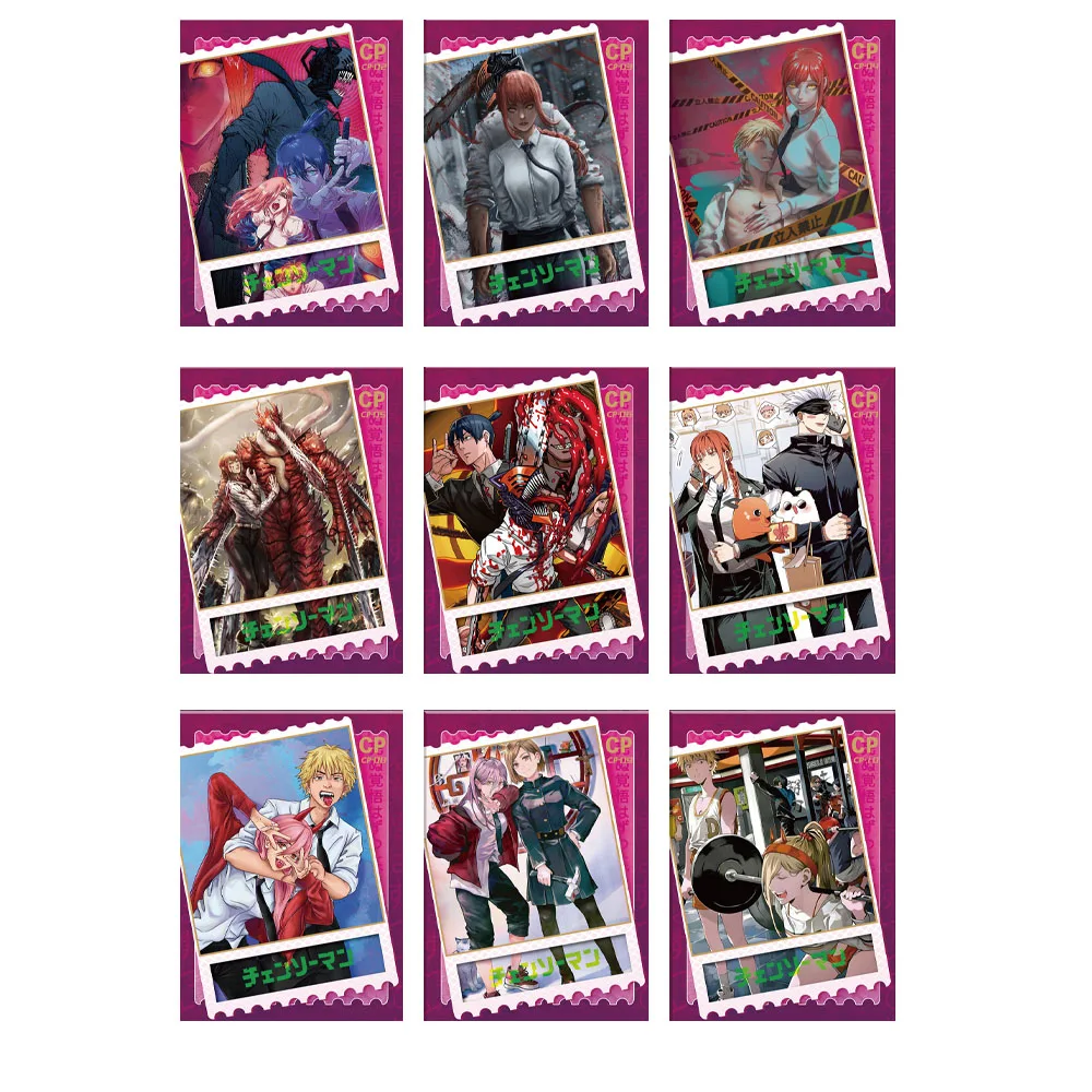 2024New Chainsaw Man Collection Cards HIT Retro Comics Manuscript Rare Game Card Family Xmas Gifts Toy Card