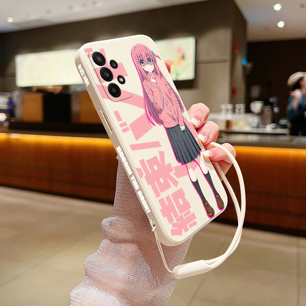 Comics BOCCHI THE ROCK! Phone Case For Xiaomi Poco M5 X5 F5 F4 X4 M4 F3 X3 M3 F2 X2 GT Pro C40 C31 4G 5G Cover With Hand Strap