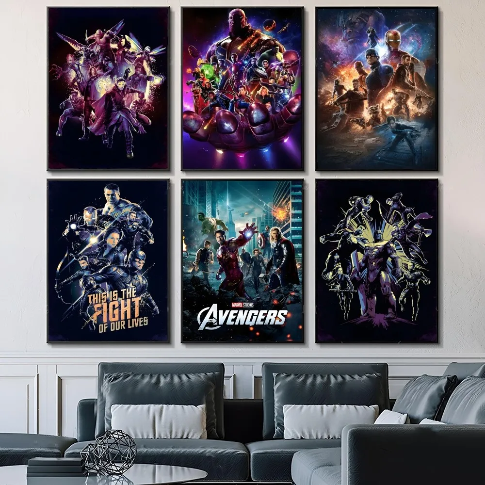 Avengers Infinity War Movie Self-adhesive Art Waterproof Paper Sticker Coffee House Bar Room Wall Decor