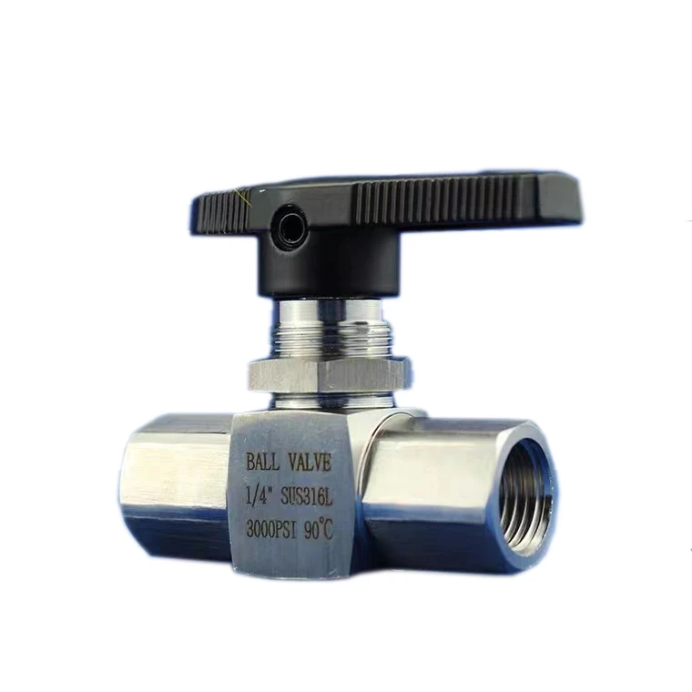 316 die forging Female thread instrument ball valve pressure gauge valve high pressure stainless steel ball valve