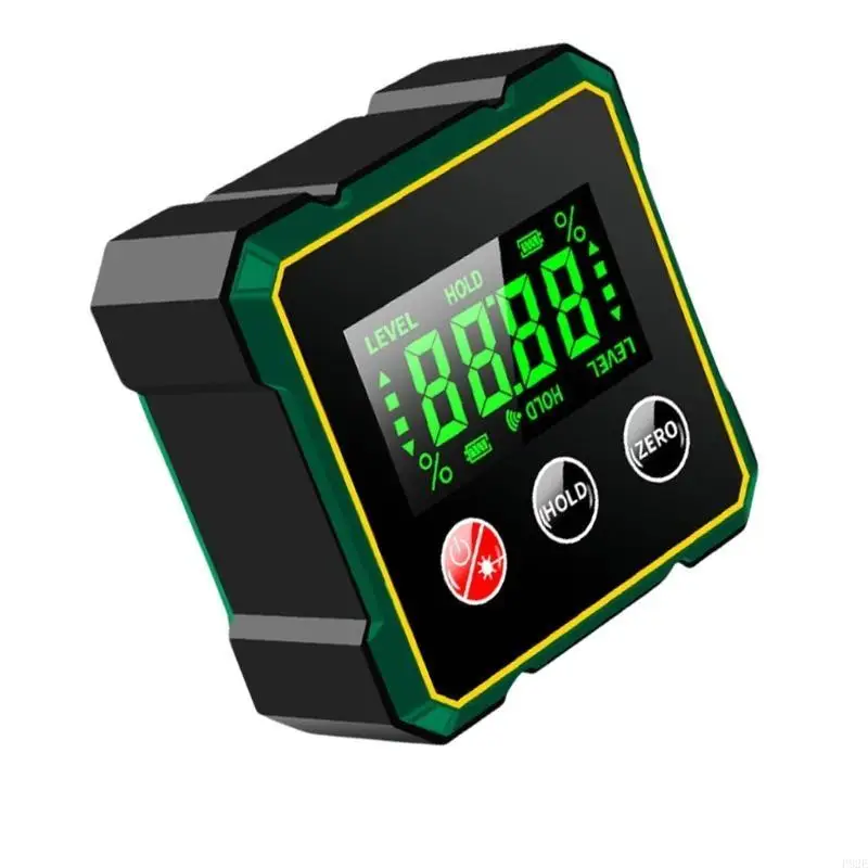 P82E Aluminum Alloy Digital Inclinometer with Clear Display for DIY Enthusiasts