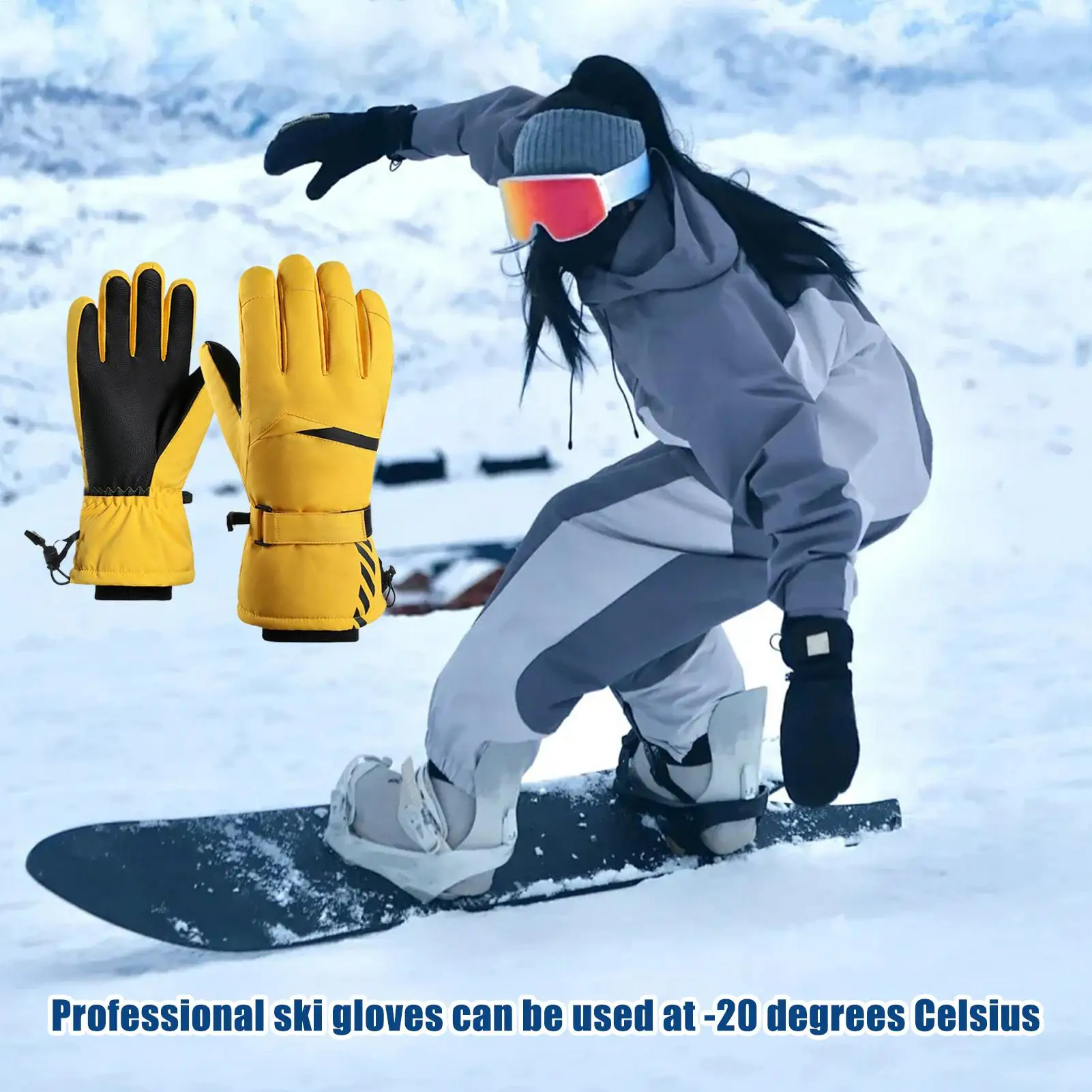 

Лыжные перчатки мужские велосипедные варежки водонепроницаемые термоветрозащитные перчатки с сенсорным экраном для женщин мужчин уличные зимние беговые коньки