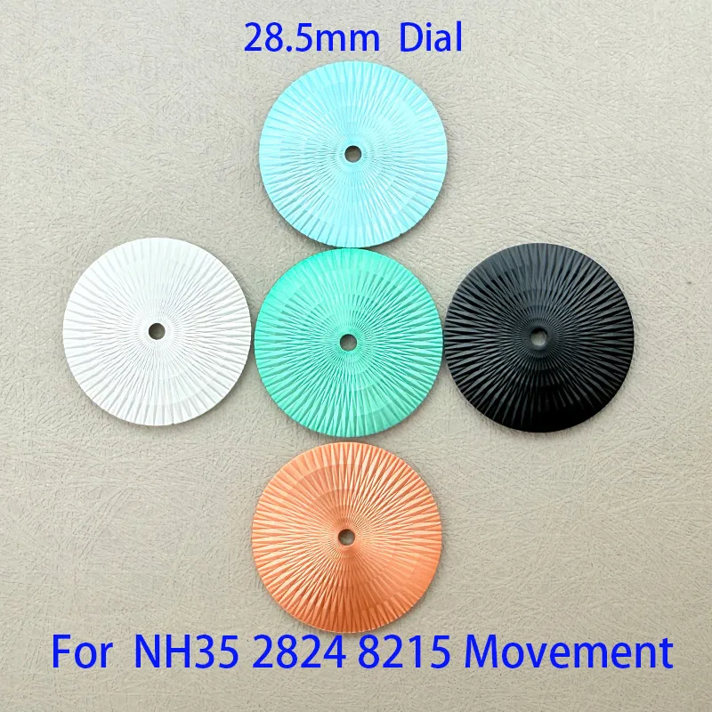 Customized 28.5mm Conch Radiant Embossed Watch Dial Sterile Pure For NH35 8215 ETA2824 2836 Automatic Movement Case Mod Parts