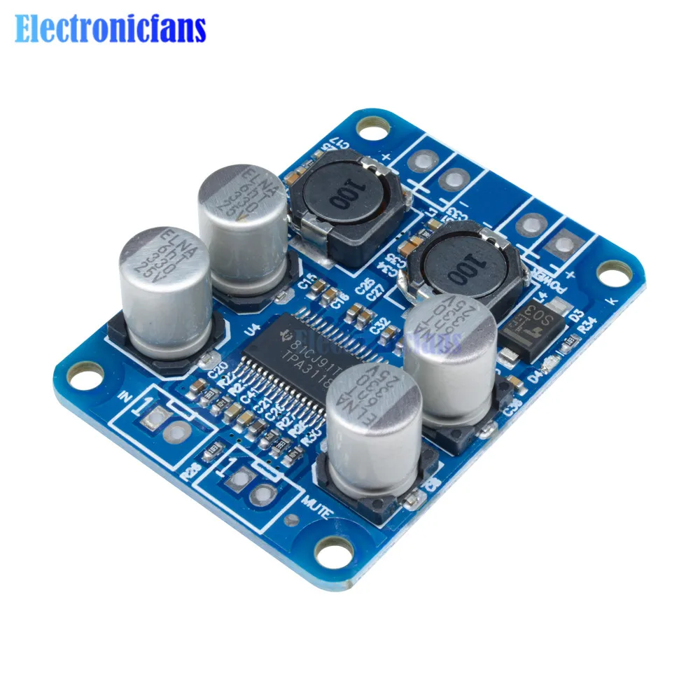 DC 8-24V TPA3118 60W 30W Mono Digital Audio Amplifier Board TPA3118D2 4-8 Ohms AMP Module D Class Amplifier for Arduino