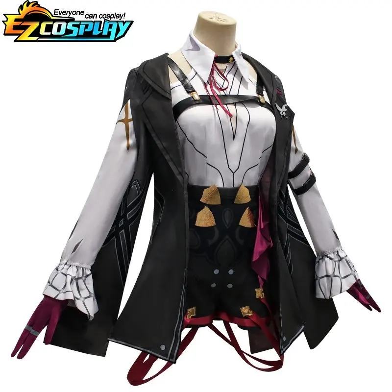 Game Honkai Star Rail Cosplay Kafka Wig Hair Harness Plus Size Cosplay Costume Uniform Male Female Halloween Party Outfit