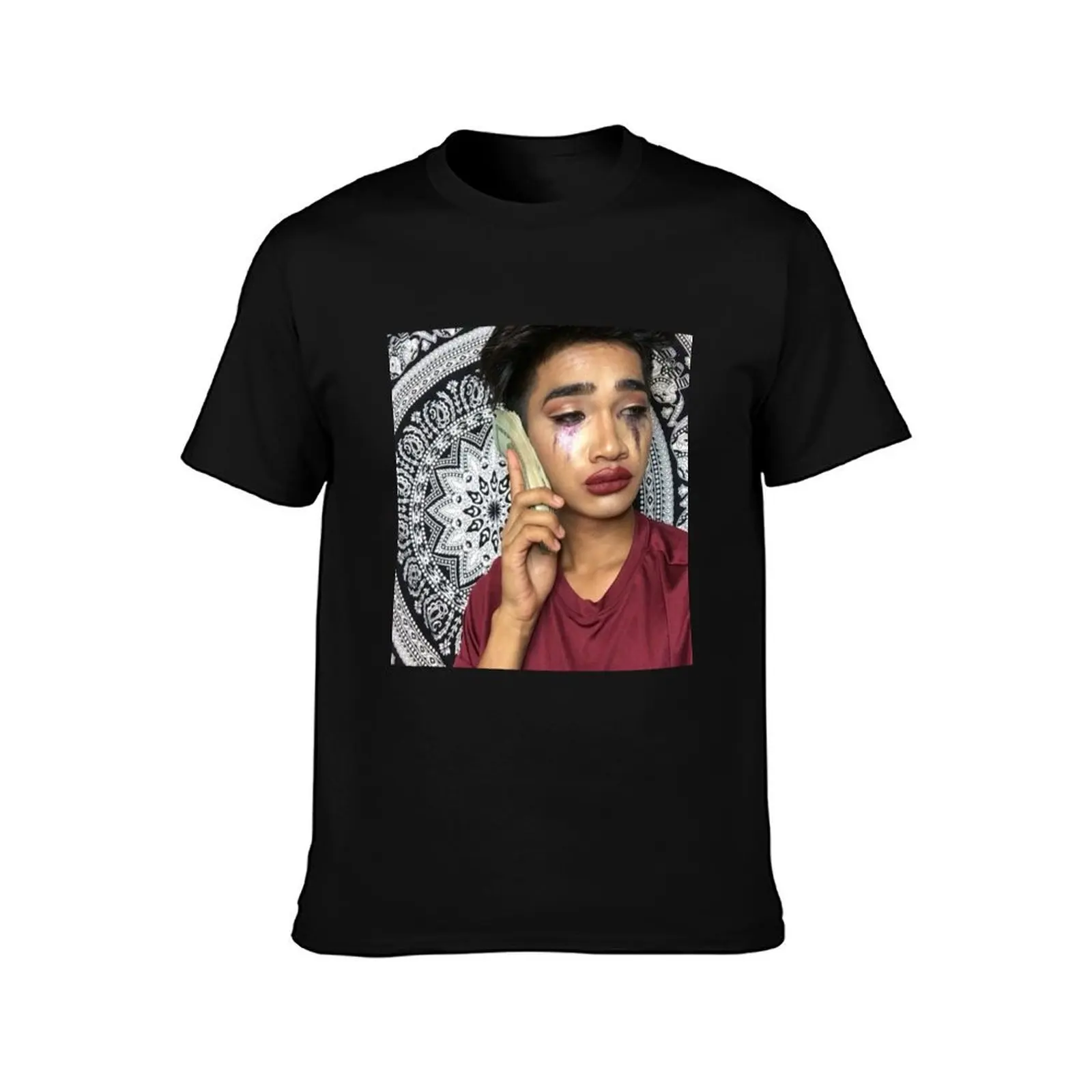 BretmanRock crying on money T-Shirt, Summer Casual Cotton Tee, Oversized Streetwear Tops, Vintage Graphic Print, 100% Cotton