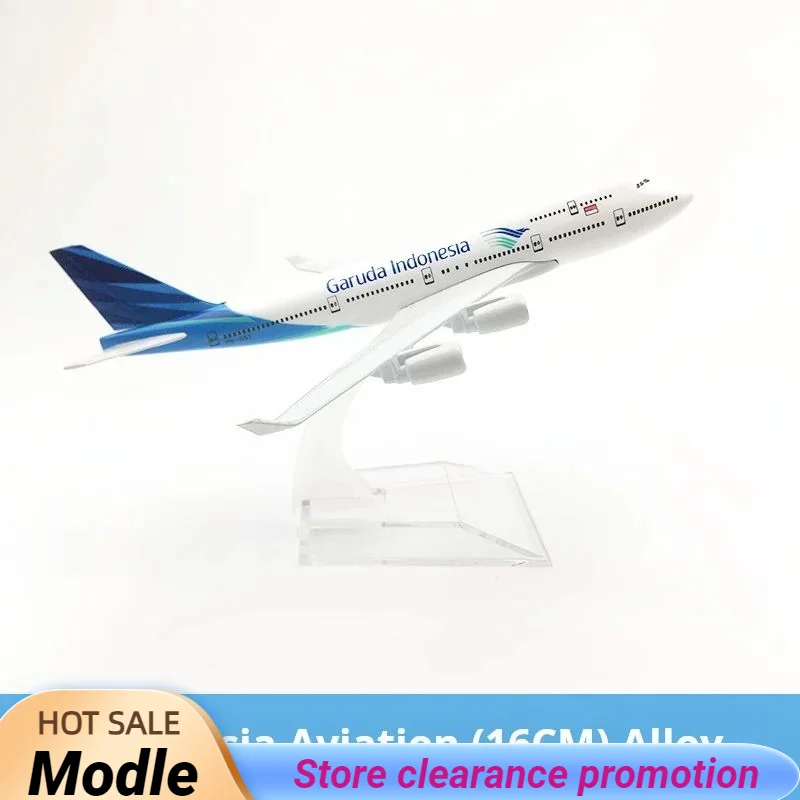 

16CM Aircraft model Boeing Indonesia747 Diecast Aviation Plane Collectible Miniature Toys for Boys Dropshipping