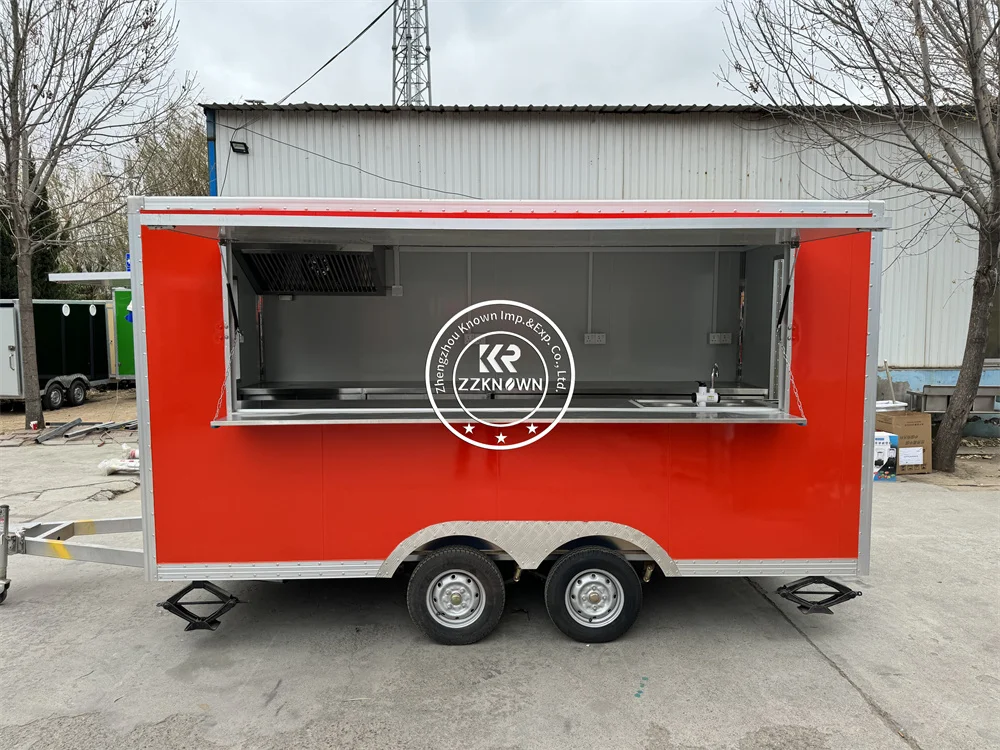 

Mobile Food Truck Hot Dog Trailer Concession Catering Trailer Coffee Ice Cream Kiosk Food Trailer For Sale