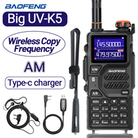 Baofeng UV-K5 Pro Walkie Talkies 12W Air Band Long Range Copy Frequency DTMF Type-c Charger AM FM Portable Ham Two Way Radio