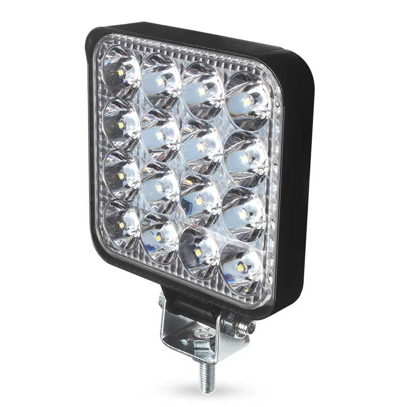 Phares carrés LED 12V 24V, lumière de travail pour voiture, bateau, Atv, tracteur 4x4, projecteur 48W, barre lumineuse LED, accessoires de voiture