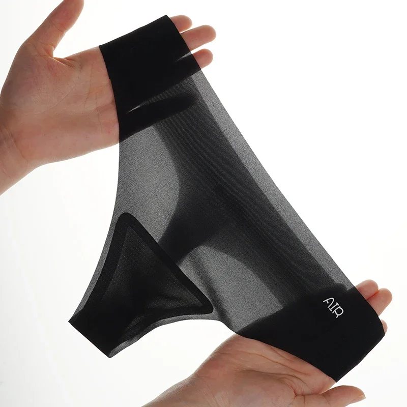 1/3PCS Transparent Ice Silk Thong Panties Women Sexy Ultra-thin Seamless Briefs Low-rise Panty Quick Drying Underwear M-XL