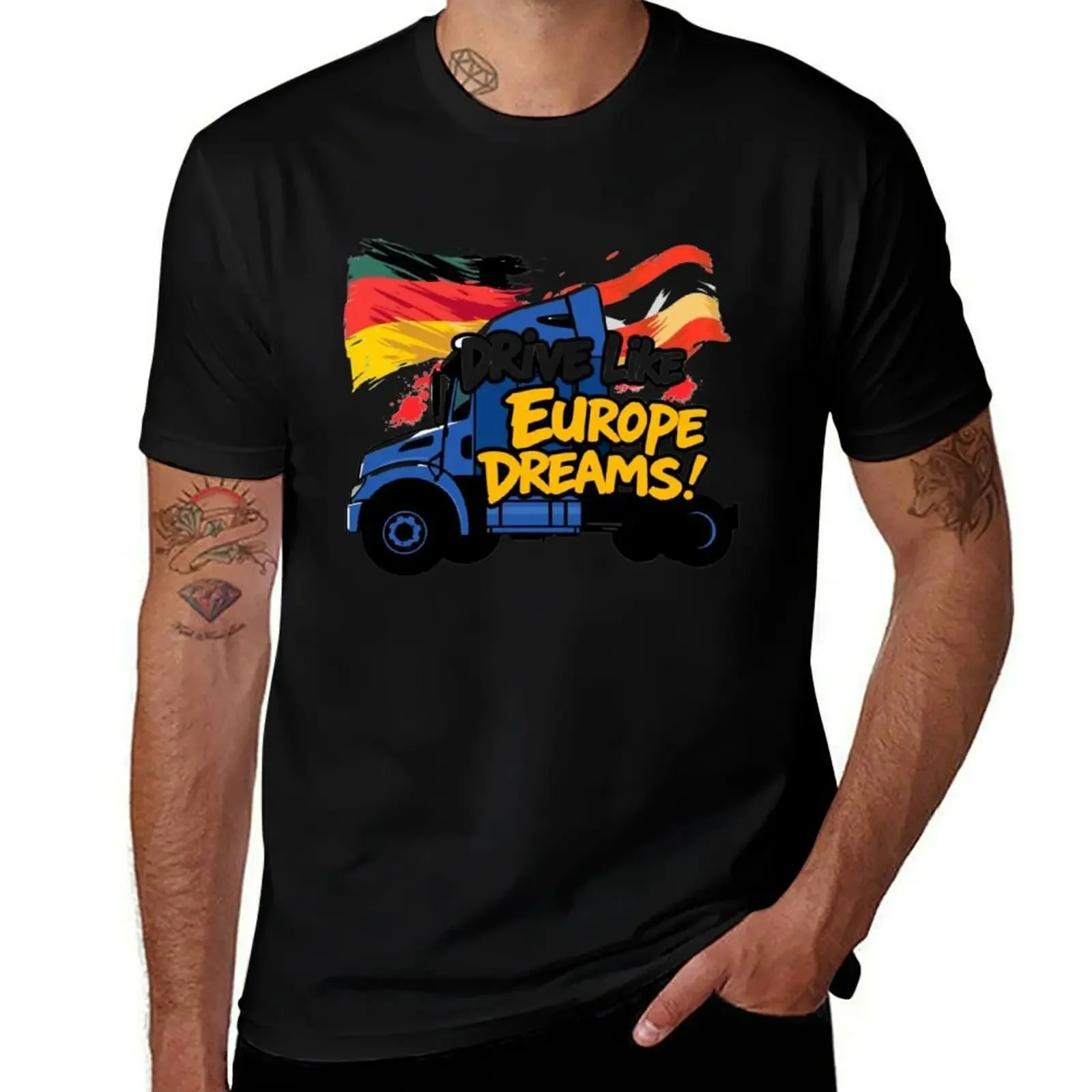 

Drive Like Europe Dreams T-Shirt vintage anime shirt funny costumes Blouse mens graphic t-shirts