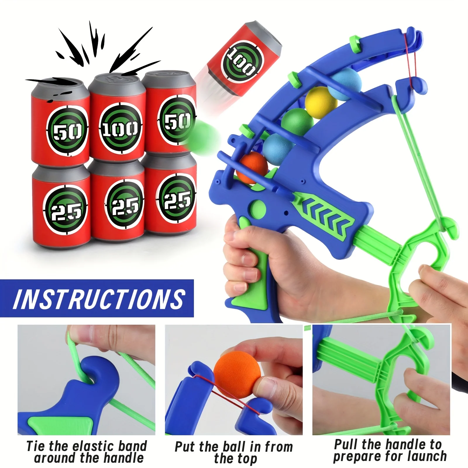 Soft Bullet Shooting Target Toy for Boys, Educational Game with Bow, EVA Balls, Target Arrows for Indoor & Outdoor Play,sports