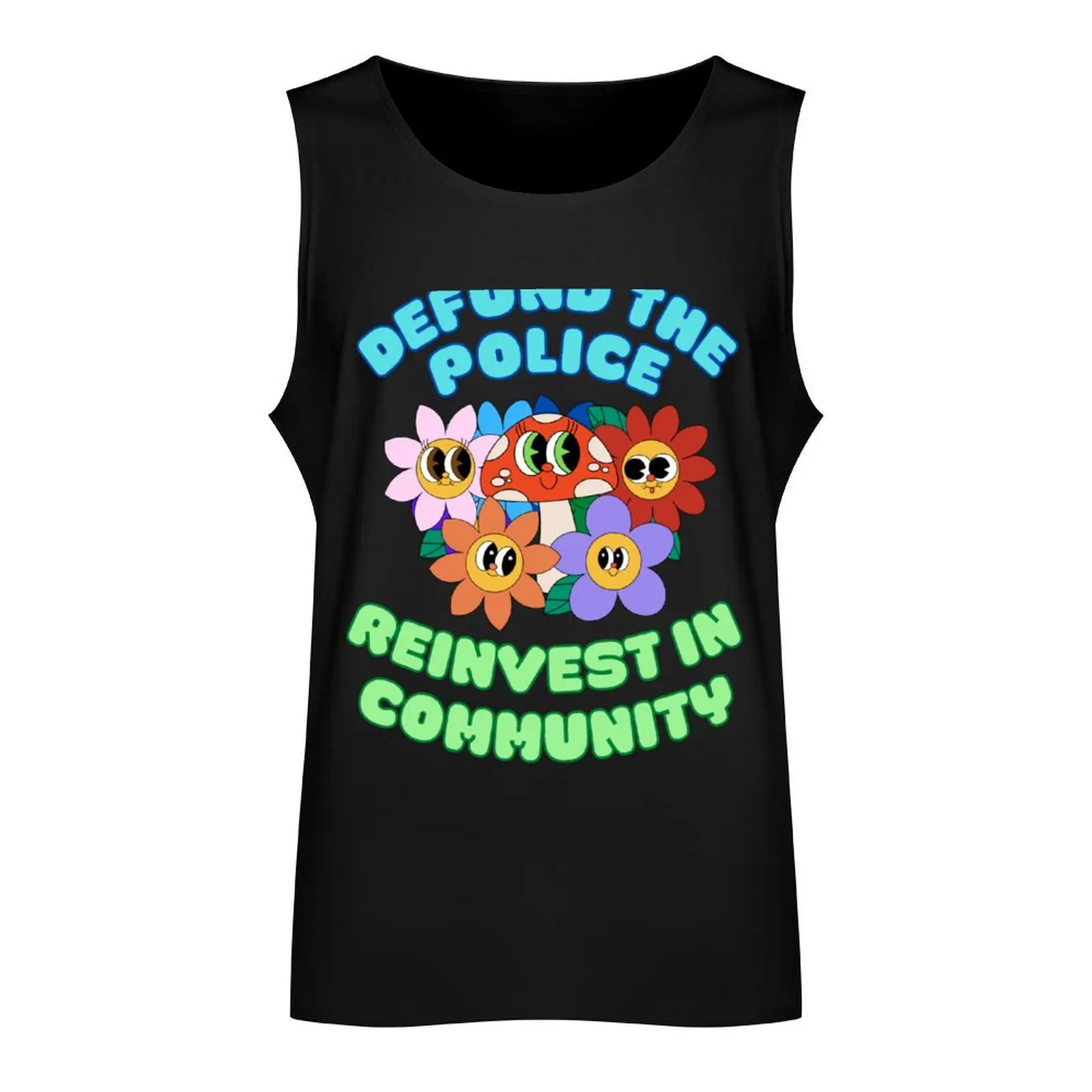 Defund the Police. Reinvest in Community. Tank Top summer clothes for men new in tops & t-shirt