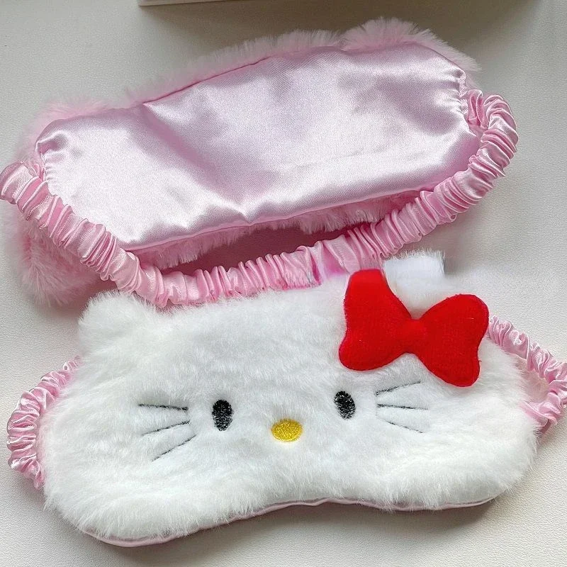 Sanrio Hello Kitty Peluche Maschera per gli occhi Melody Sleep Blackout Inverno Anime Cartoon Peluche Carino Maschera per gli occhi oscurante per