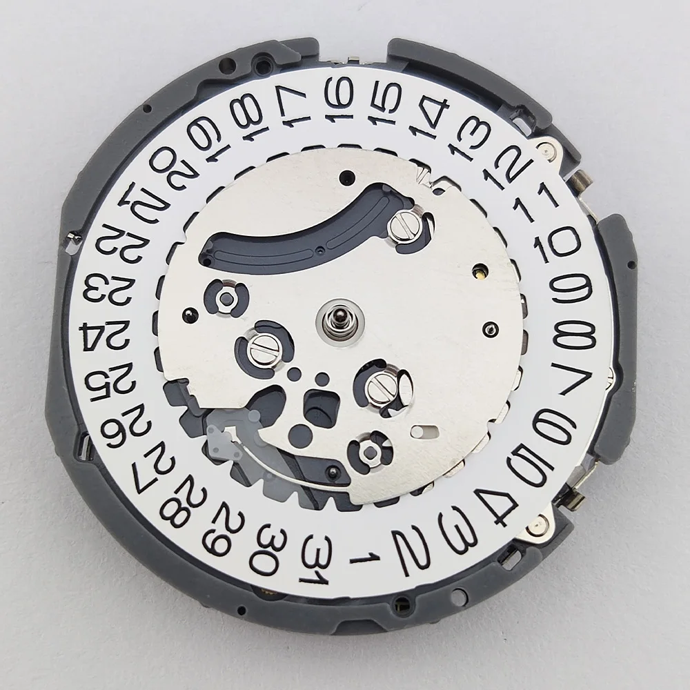 VK63A Movement Quartz Watch Date Chronograph Watch Movement For VK Series VK63/VK63A Watch White Single Calend At 3 O'clock Date