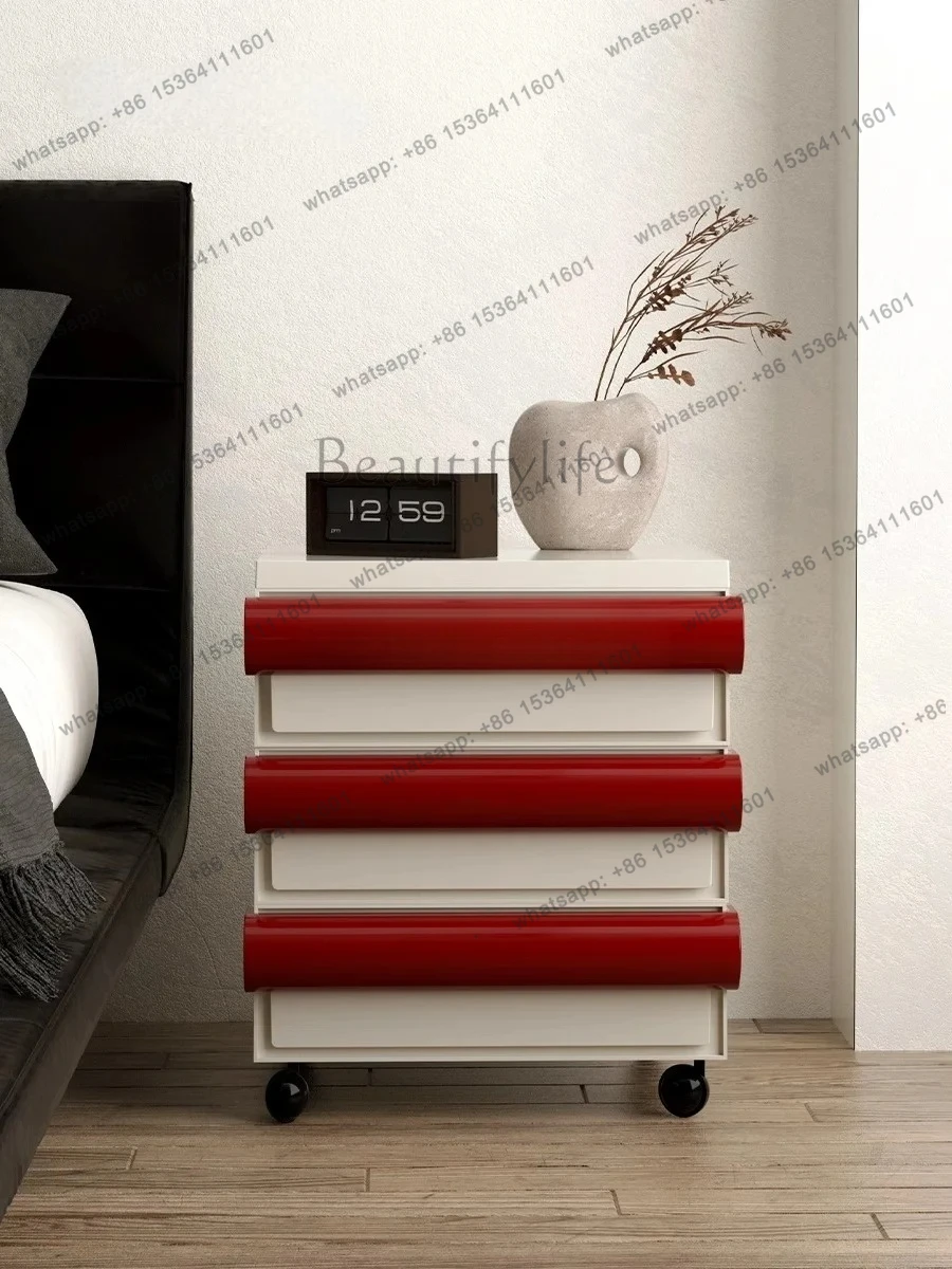 antique sofa side table removable side cabinet modern simple snack trolley bedside living room table