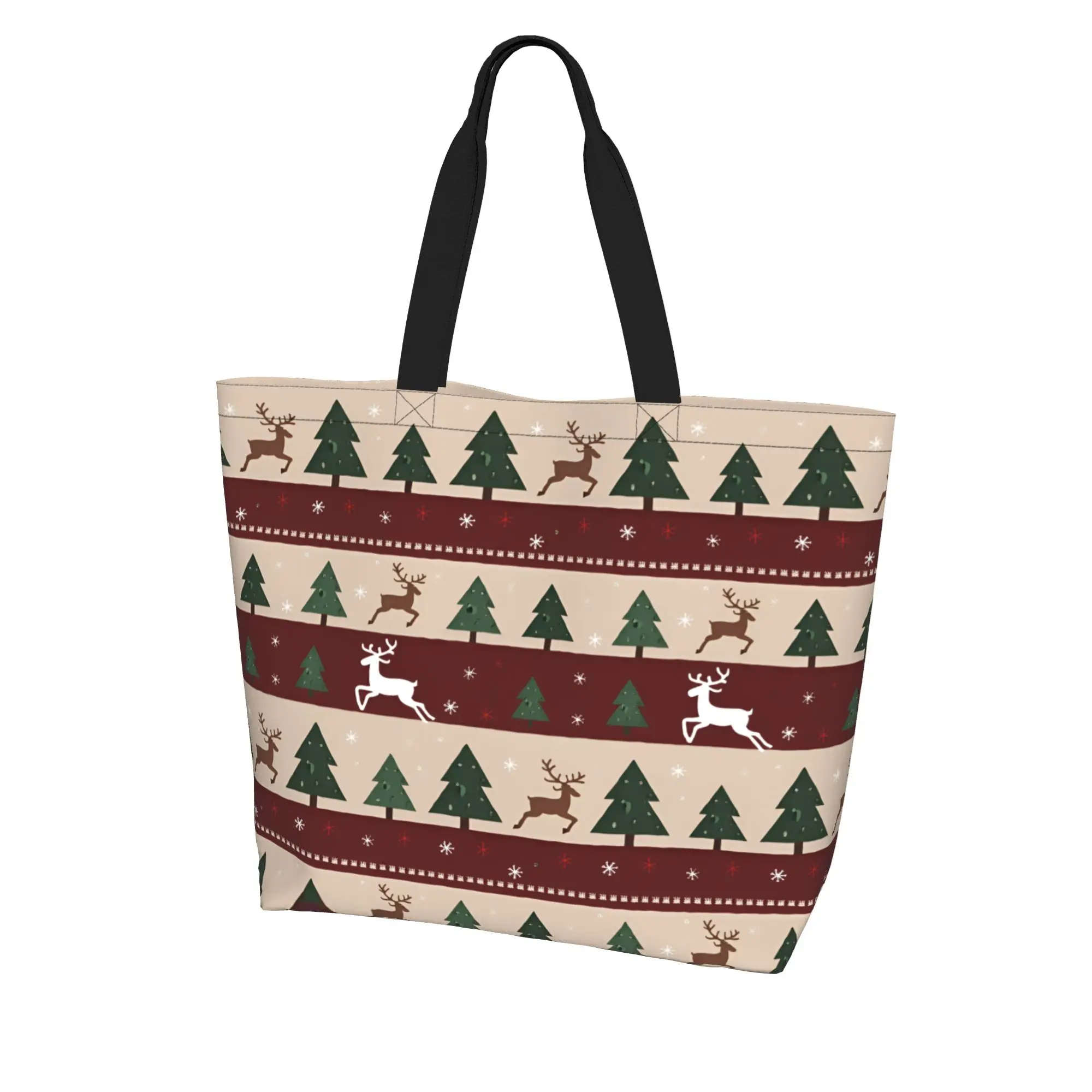 

Christmas Reindeer Tote Bag for Women Large Capacity Shopper For Shopping And Going Out Bag