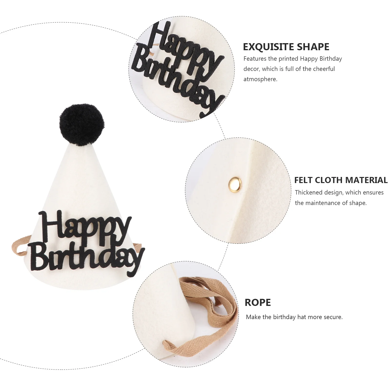 

1pc Letter Supplies Party Ornament Decor Letter Thickened Birthday Decor Hat Birthday Party Supply Hat Ornament Cap