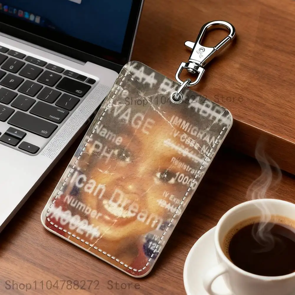 حافظة بطاقات 21 S-Savage Premium PU مع حلقة تسلق معدنية، تصميم قابل للتخصيص للاستخدام اليومي