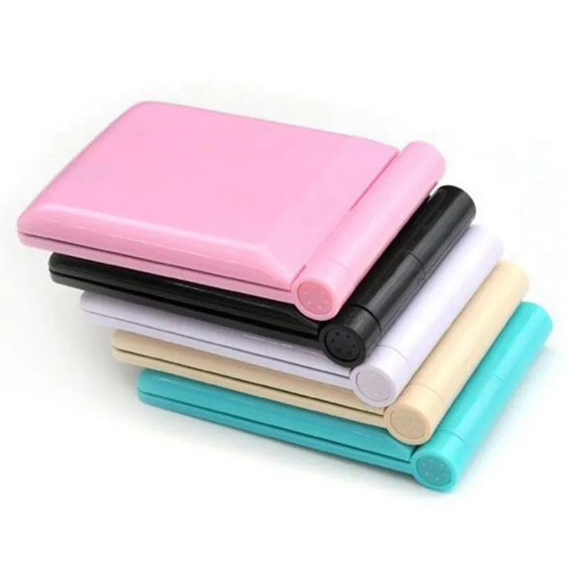 مصابيح النساء طوي ماكياج المرايا 1 قطعة 8 LED أضواء سيدة التجميل اليد للطي المحمولة المدمجة جيب مرآة #6