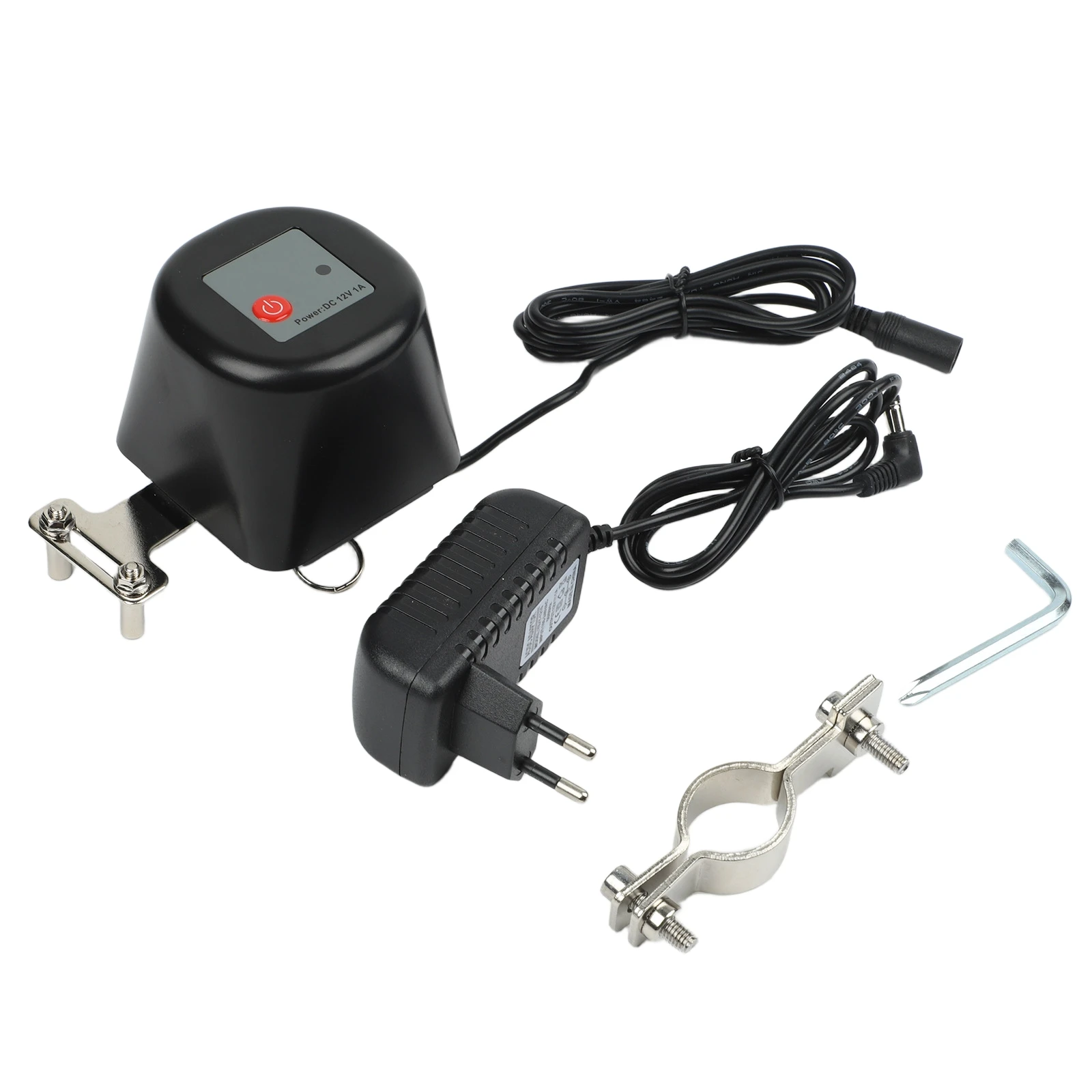 App Integration Black Smart Valve Motor Torque 30-60kgf.cm Radio Range 30 Meters ABS Construction DC12V 1A Power