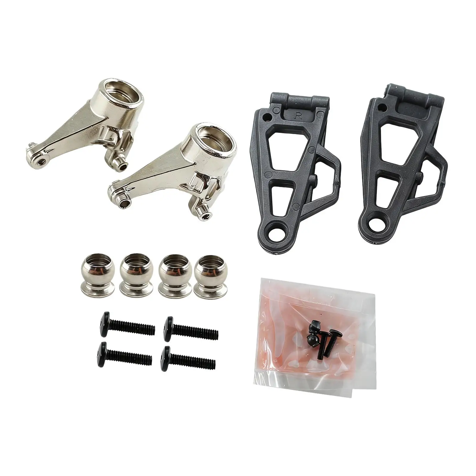 

RC Car Suspension Arm DIY Modified Metal Steering Kit with Screw Spare Part for 18101Pro