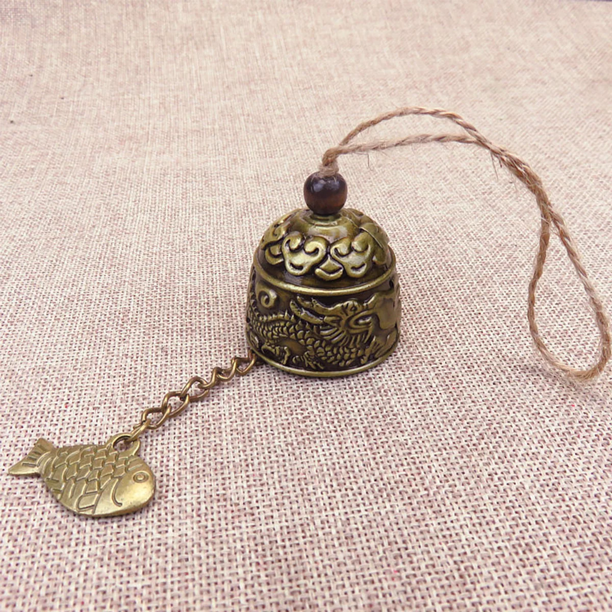 Feng Shui Wind Bell Lucky Wind Chimes Retro Buddha Dragon Elephant Wind Chime Good Luck Blessing Pendants for Home Garden Decor view 5