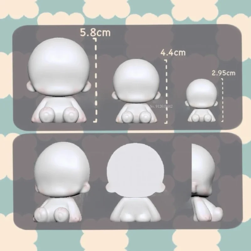 Ultralight Clay Q Version Cartoon Doll Face Body Silicone Mold DIY Polymer Clay Animation Character Posture Outline Making Tools