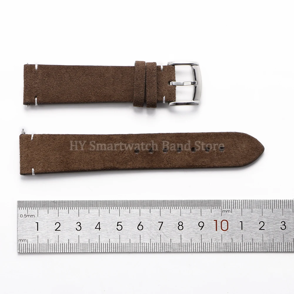 Cinturino per orologio in pelle scamosciata da 20mm 22mm per Seiko per Omega per Rolex cinturino da polso a sgancio rapido cinturino sportivo vintage da uomo