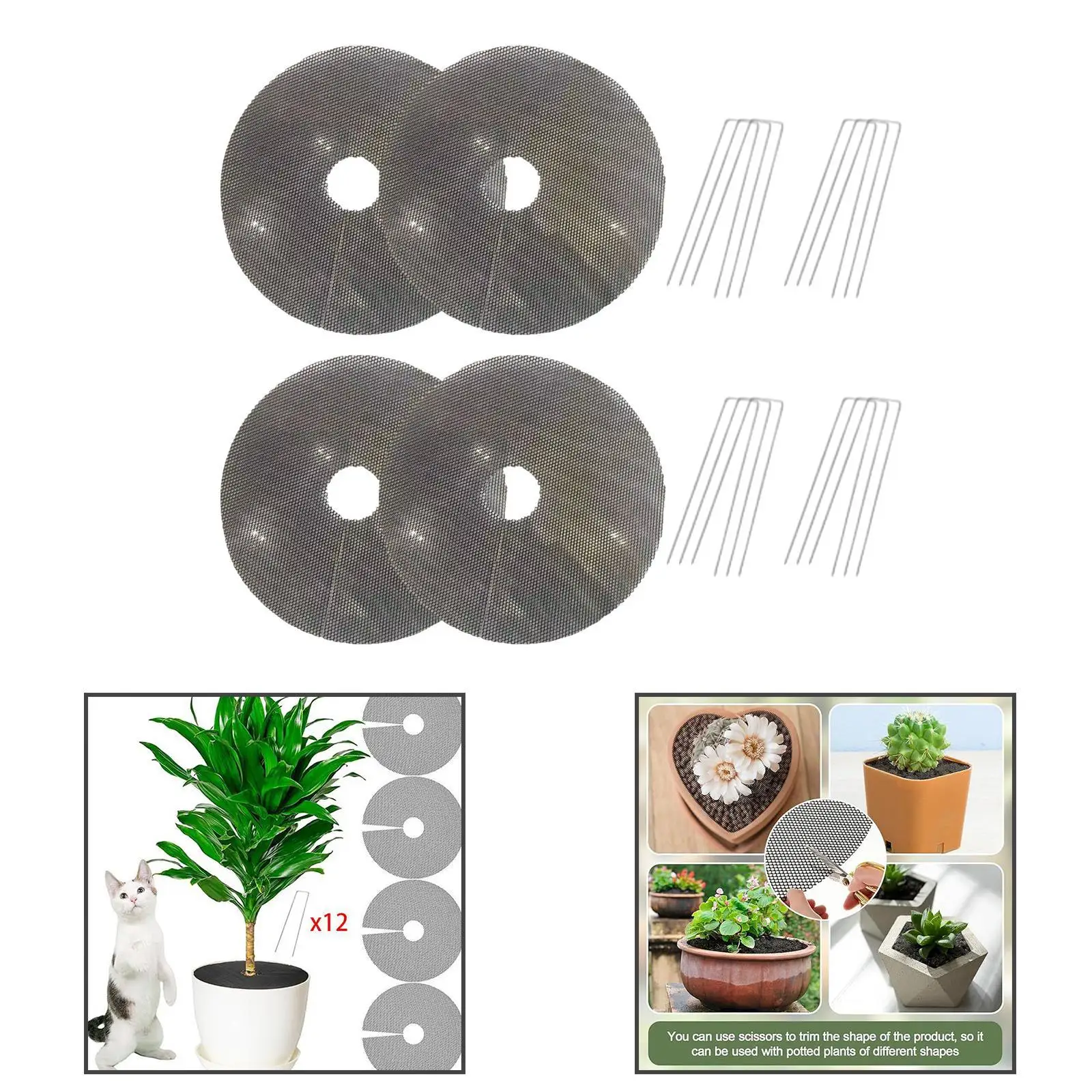 4x وعاء النبات غطاء حامي التربة زهرة النبات حامي حصيرة للبستنة