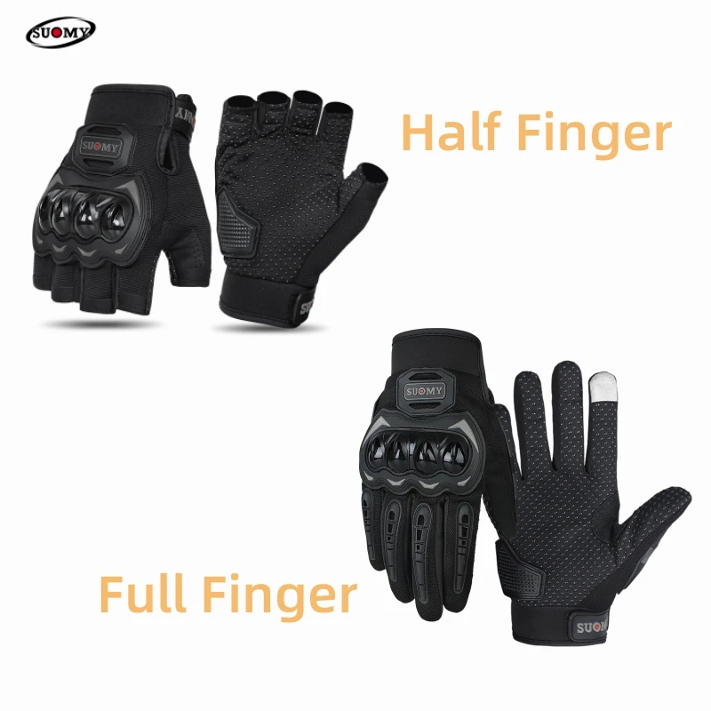 Newest Summer Full Finger/Half Finger Fingerless Gloves Breathable Women Men's Anti-drop Bike Fashion Motorcycle Riding Gloves