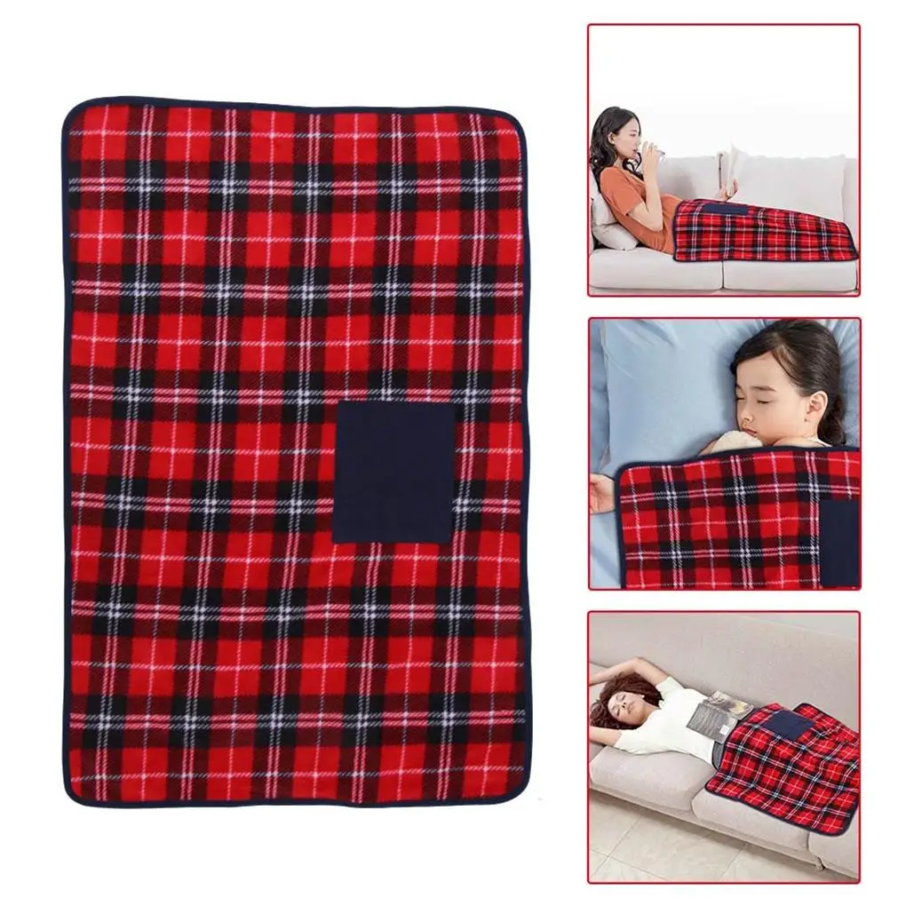 Polyester USB Warm Cushion Skin Friendly Lightweight Single Heating Blanket Portable Wear-resistant Knee Pad Shawl Homes