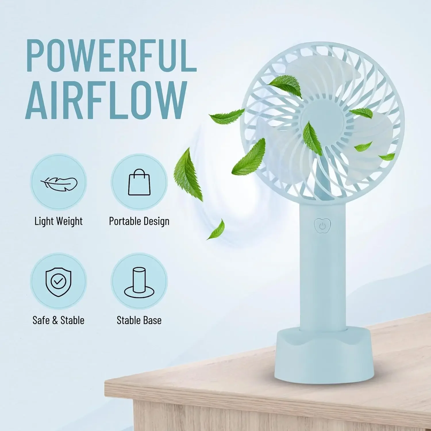 Brago mini ventilador portátil a pilhas pequeno pessoal portátil velocidade ajustável usb recarregável poderoso para interior ao ar livre