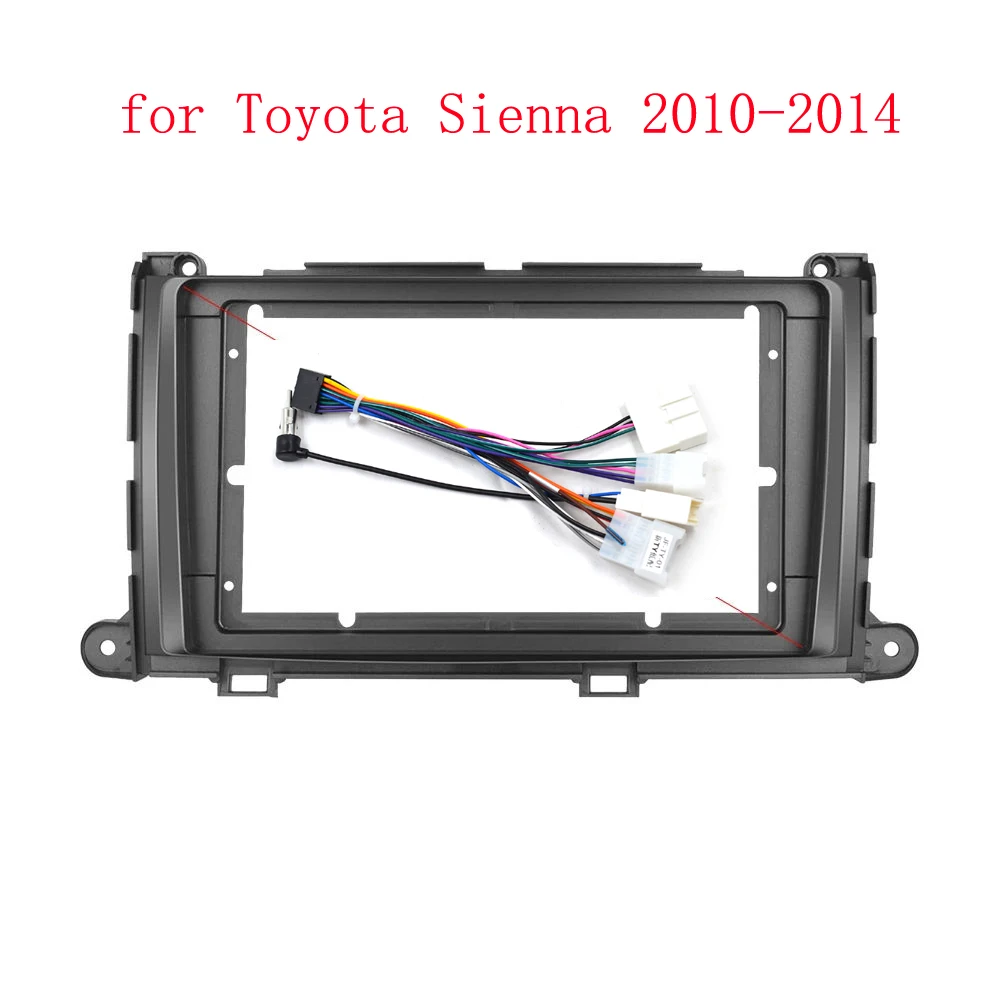 9 Inch Car Frame Adapter For Toyota Sienna 2010-2014 Android Radio Audio Dash Fitting Panel Kit