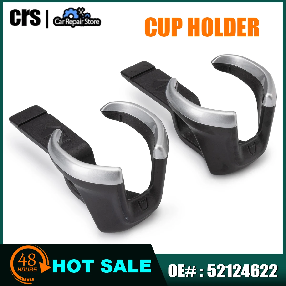 2X 52124622 Dashboard Black Cup Holder Organizer For CHEVROLET COLORADO RG S10 TRAILBLAZER 2017-2022 Car Accessories