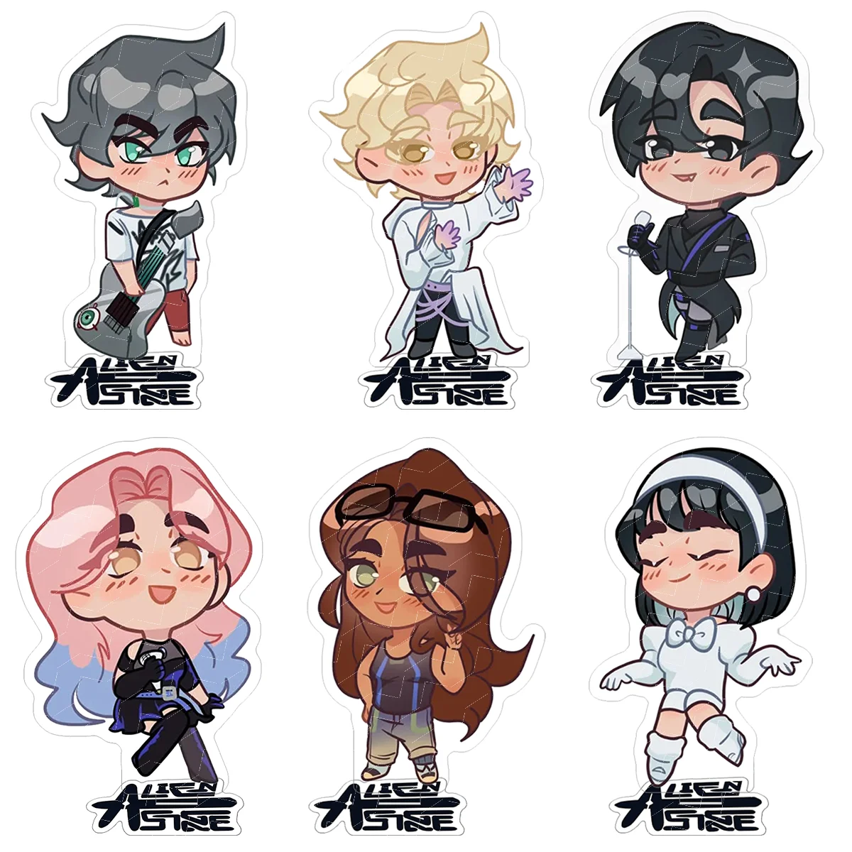 Anime Alien Stage Acrylic Keychain Luka Mizi Hyuna Ivan Sua till Game Cartoon Plush Schoolbag Cute Exquisite Gift Pendant