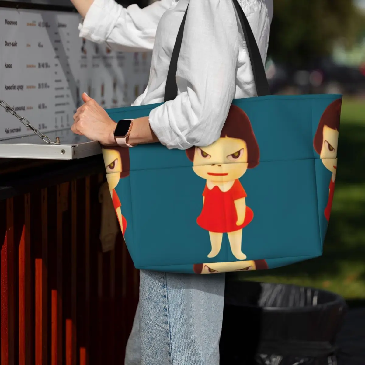 Yoshitomo Nara Borsa da spiaggia Borsa sportiva da palestra Yoga Borsone grande borsa da viaggio da donna Borsa da fitness