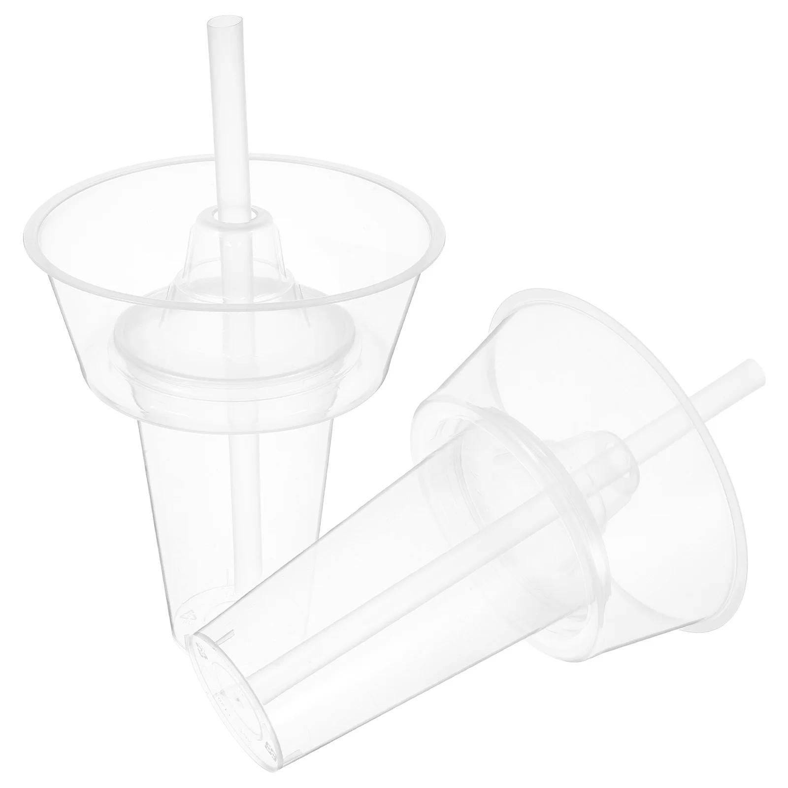 

2Sets Snack and Drink Cup Set PP Material Long-Lasting Heat Retention French Fries Container Travel Snack Cups