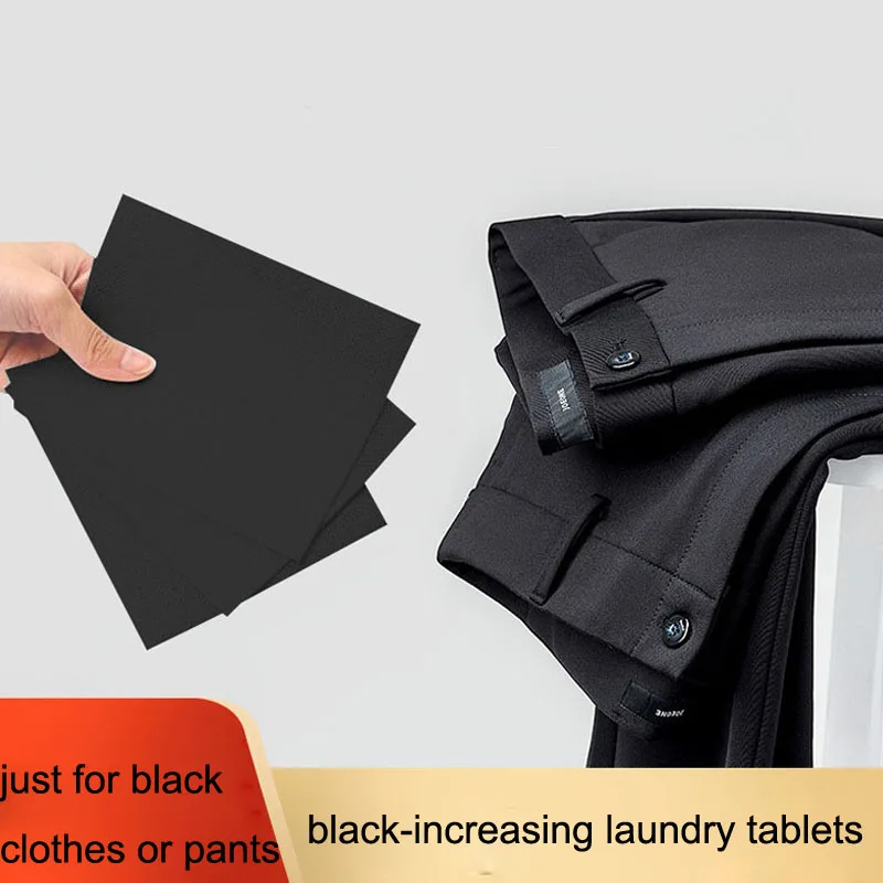Laundry sheets Black clothing laundry detergent sheets, laundry capsules - restore faded colors, return to bright black