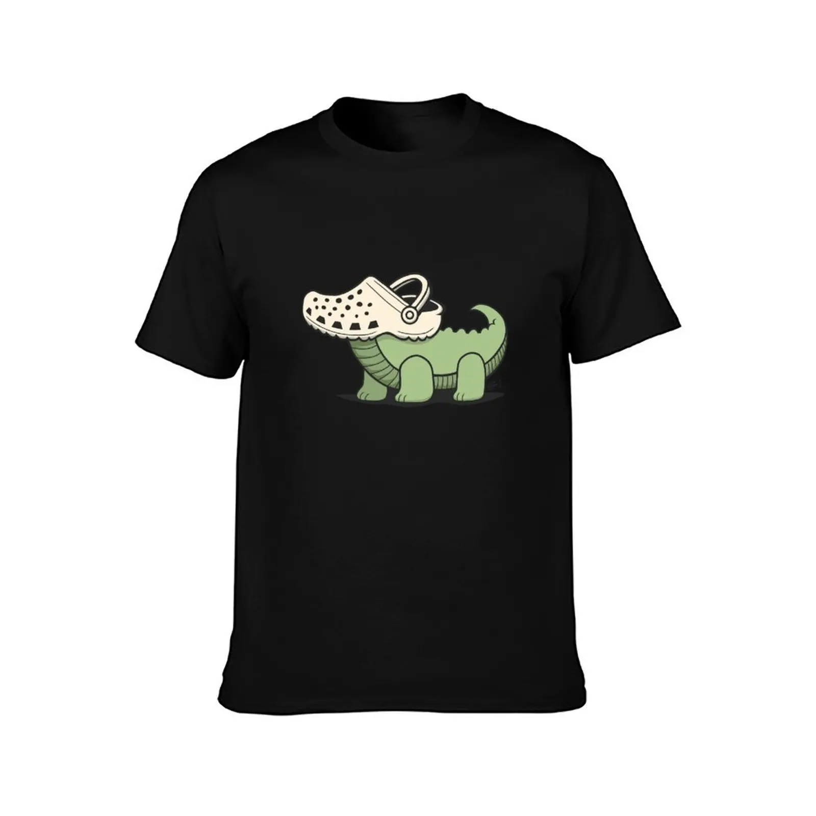 Croc on Croc T-Shirt Basic Solid Color Short Sleeve Cotton Top T-Shirt