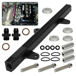 New top feed injector billet fuel rail fit for Nissan 240SX S13 SR20 SR20DET Silvia 1989-1994 Black