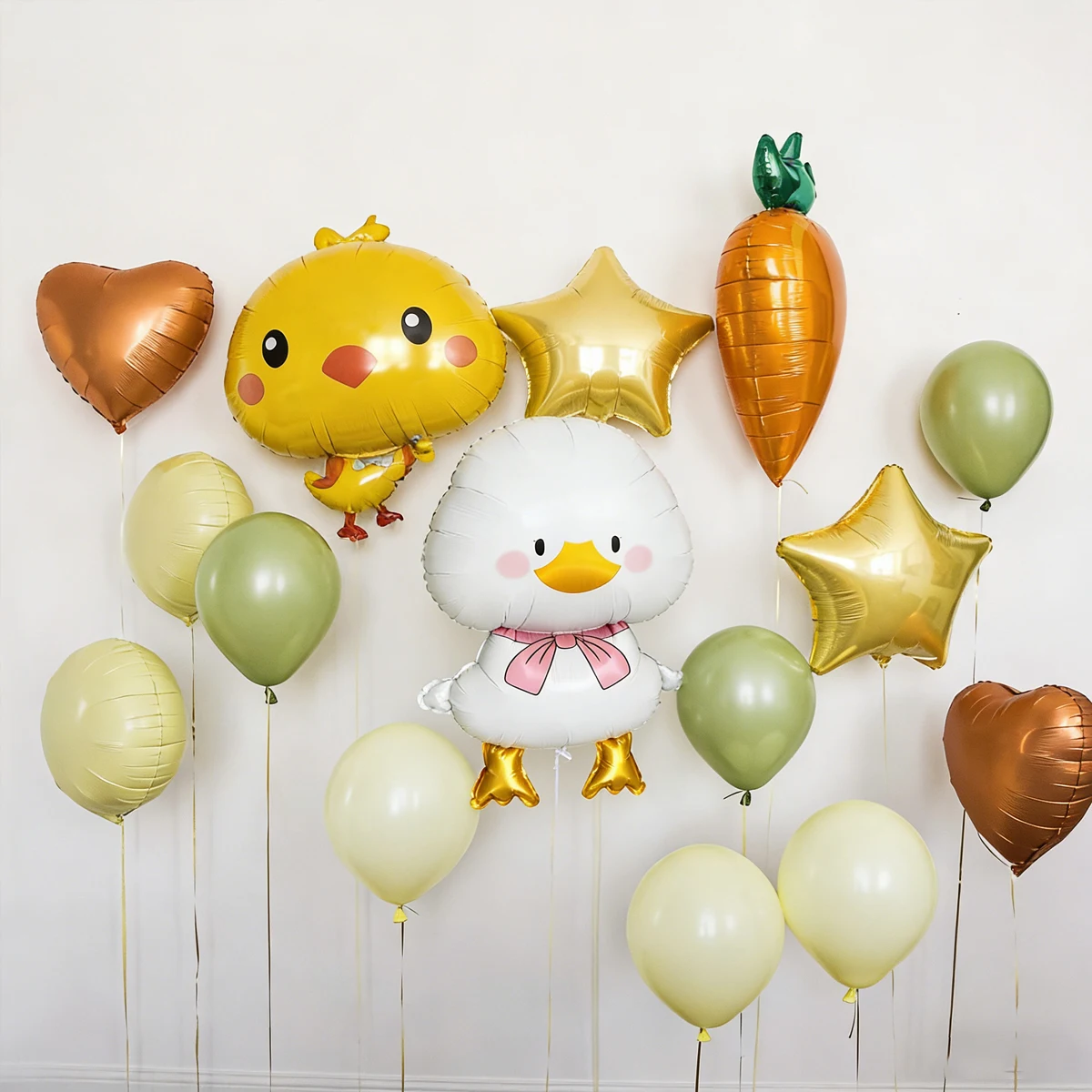 Niedliche Matte Tier-Aluminiumfolienballons für Baby-Geburtstagsfeiern, Süße Küken-, Entenk-, Dinosaurier-Fotorequisiten – Detail 7