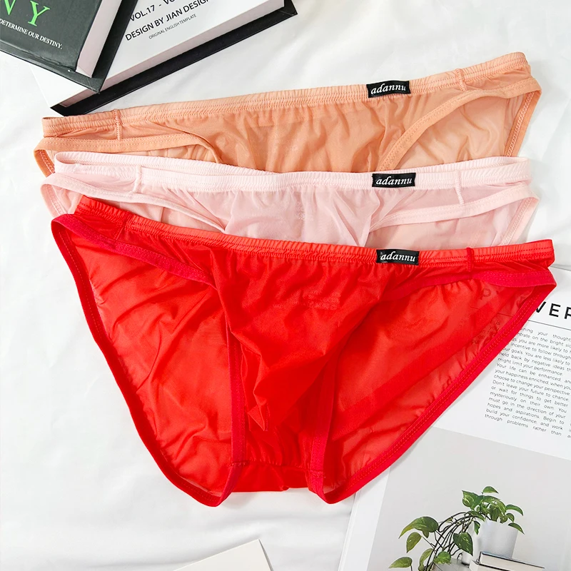 Sexy Safari Panties Underpants Mini Slip Brief Men Lingerie Men's Mesh Briefs Low Underwear Bikini Ultra Thin Tight Men's Briefs