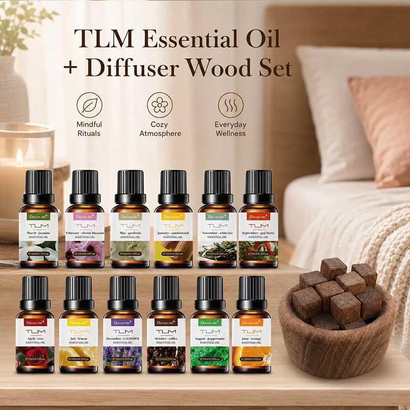 Woodpile Wood Fragrance Expander Can Be Matched With 12 Kinds Of Fragrant Essential Oils, Indoor Long‑Lasting Fragrant Wood Fragrance‑Expanding Ornaments, Office Fragrance Ornaments, Home Decoration Ornaments, New House Odor Removal, And Holiday Gifts.