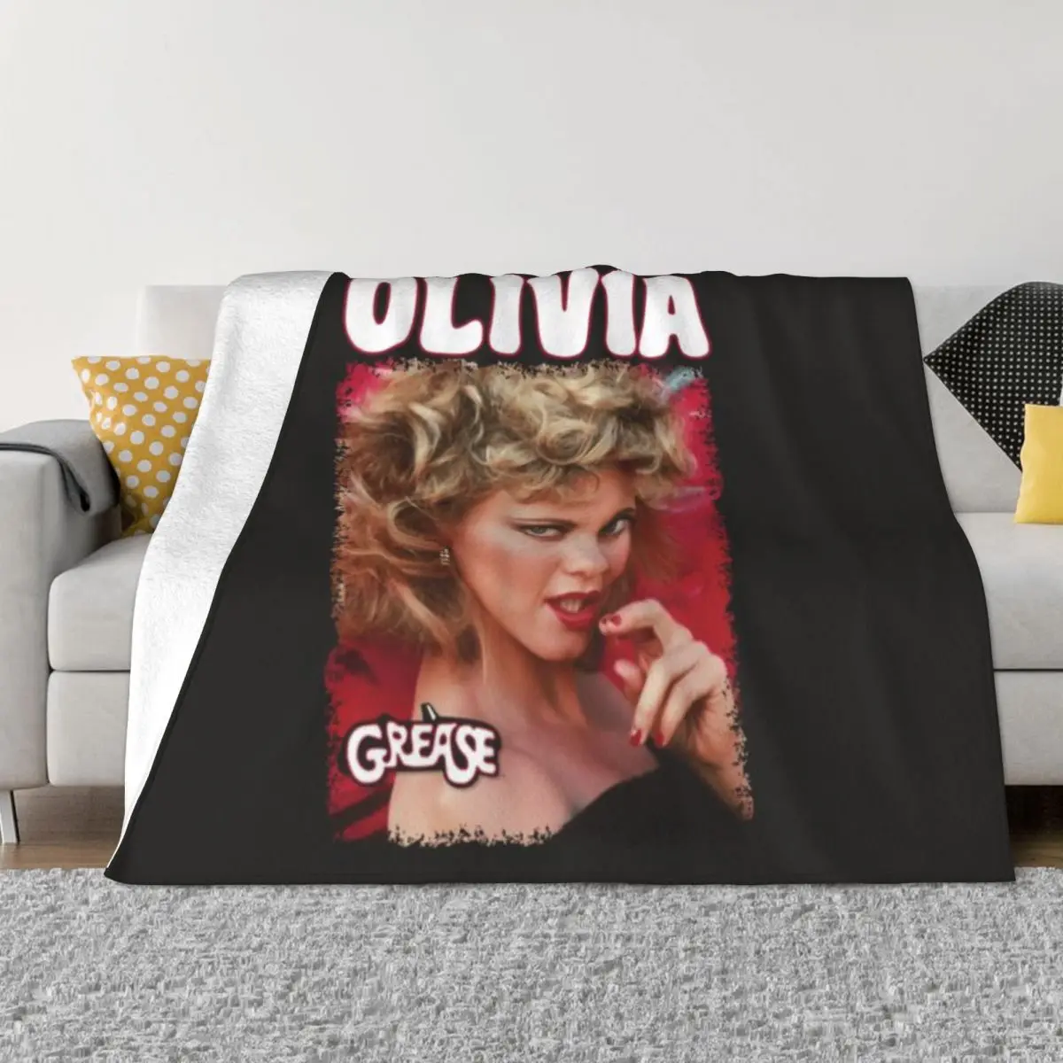 RIP Olivia Newton-John Personalizado Cómodo Decorar el hogar Una manta de micropolar ultrasuave
