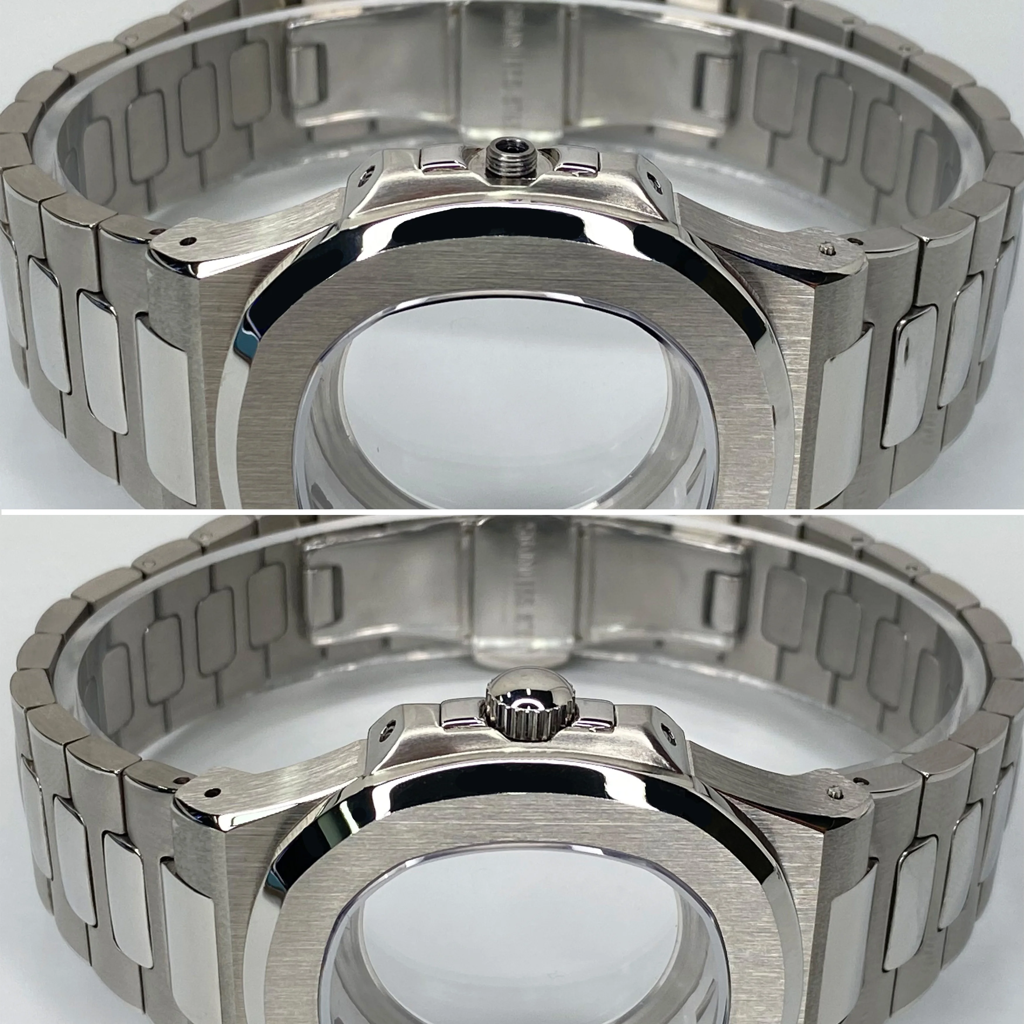 43mm Square NH35 Watch Case Nautilus Style Sapphire Crystal Compatible with NH35 NH36 movement 30.5mm Dial parts